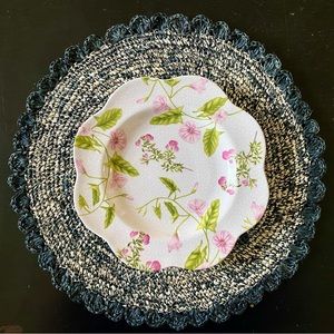 Crochet Rafia Placemat (Charcoal)